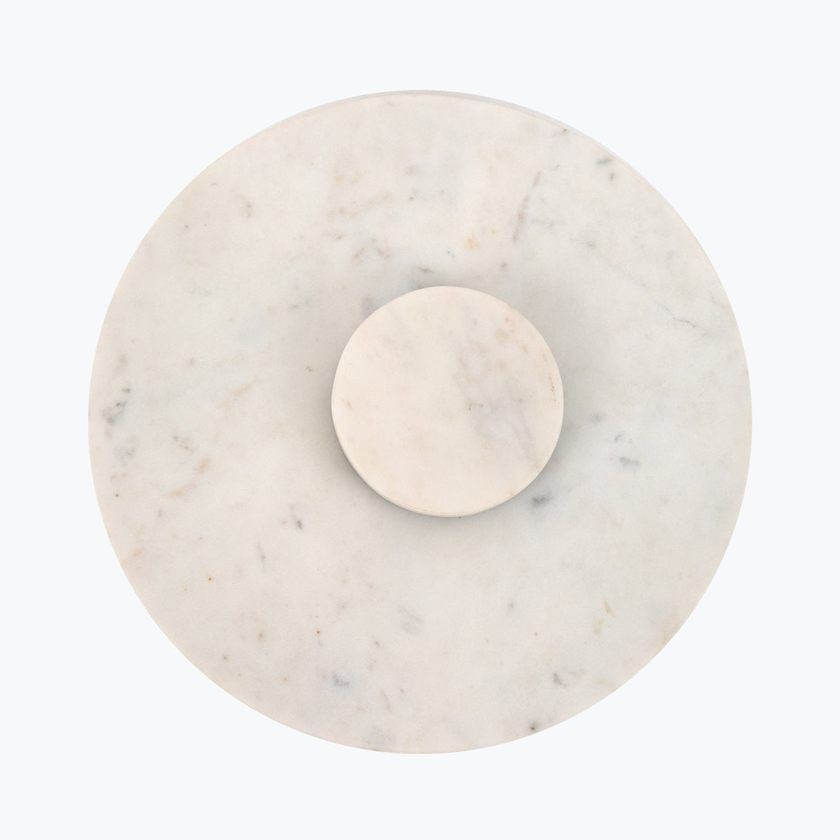 White Marble serveringsbrett med svingfunksjon
