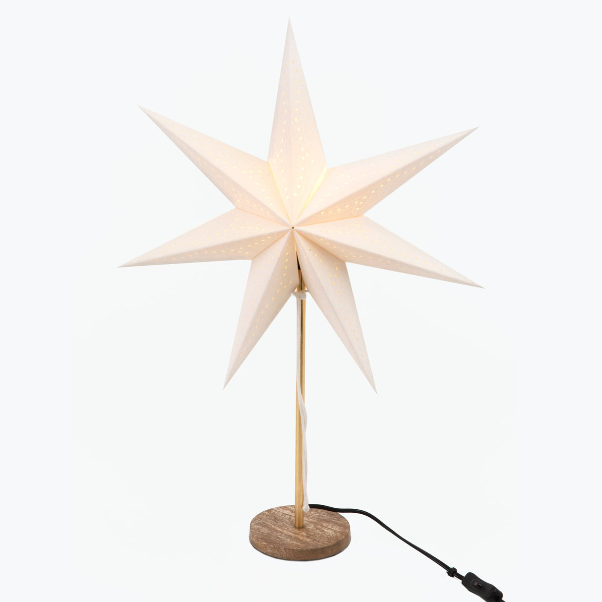 Stella White stjerne på fot 45 cm