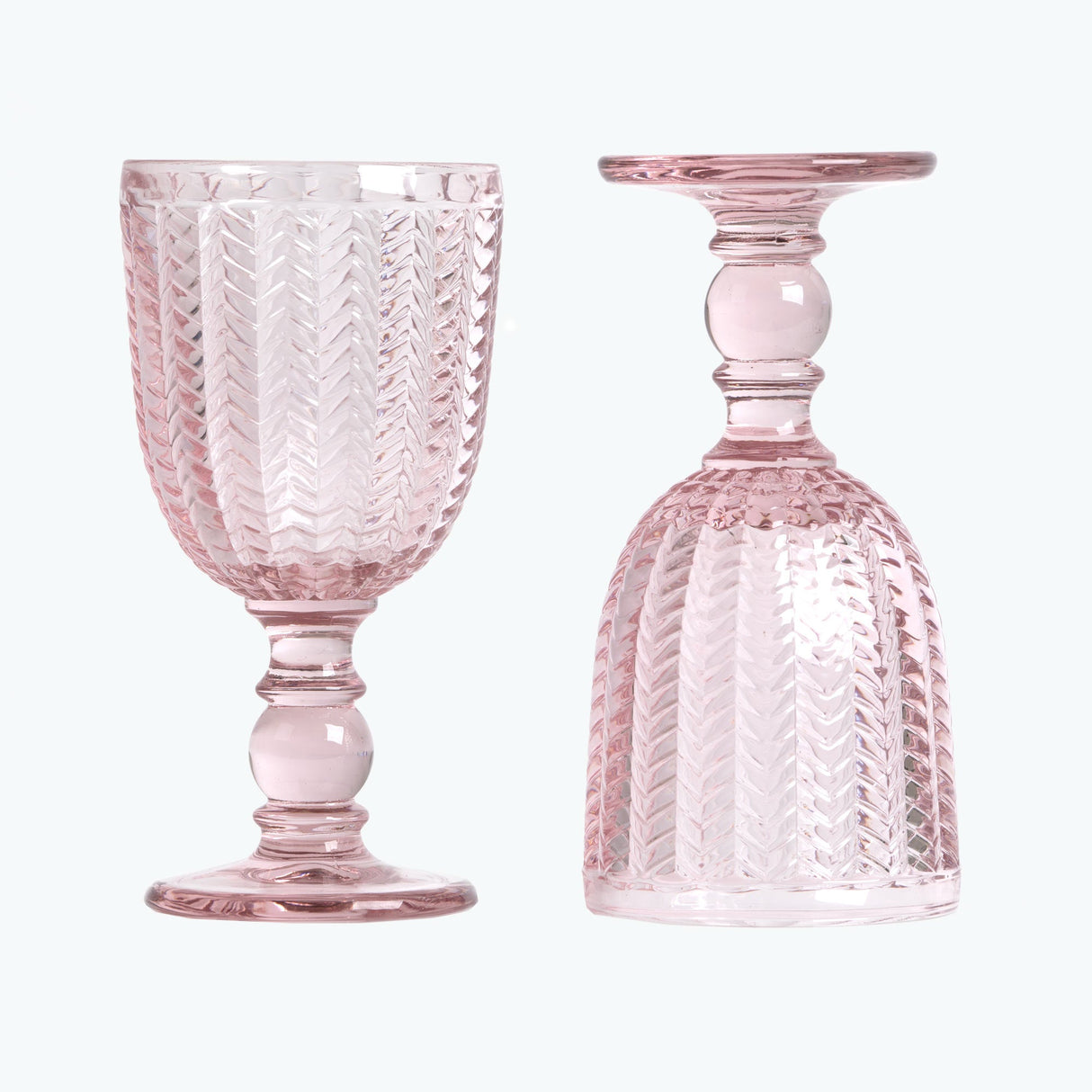 Carla vinglass 2 stk rosa