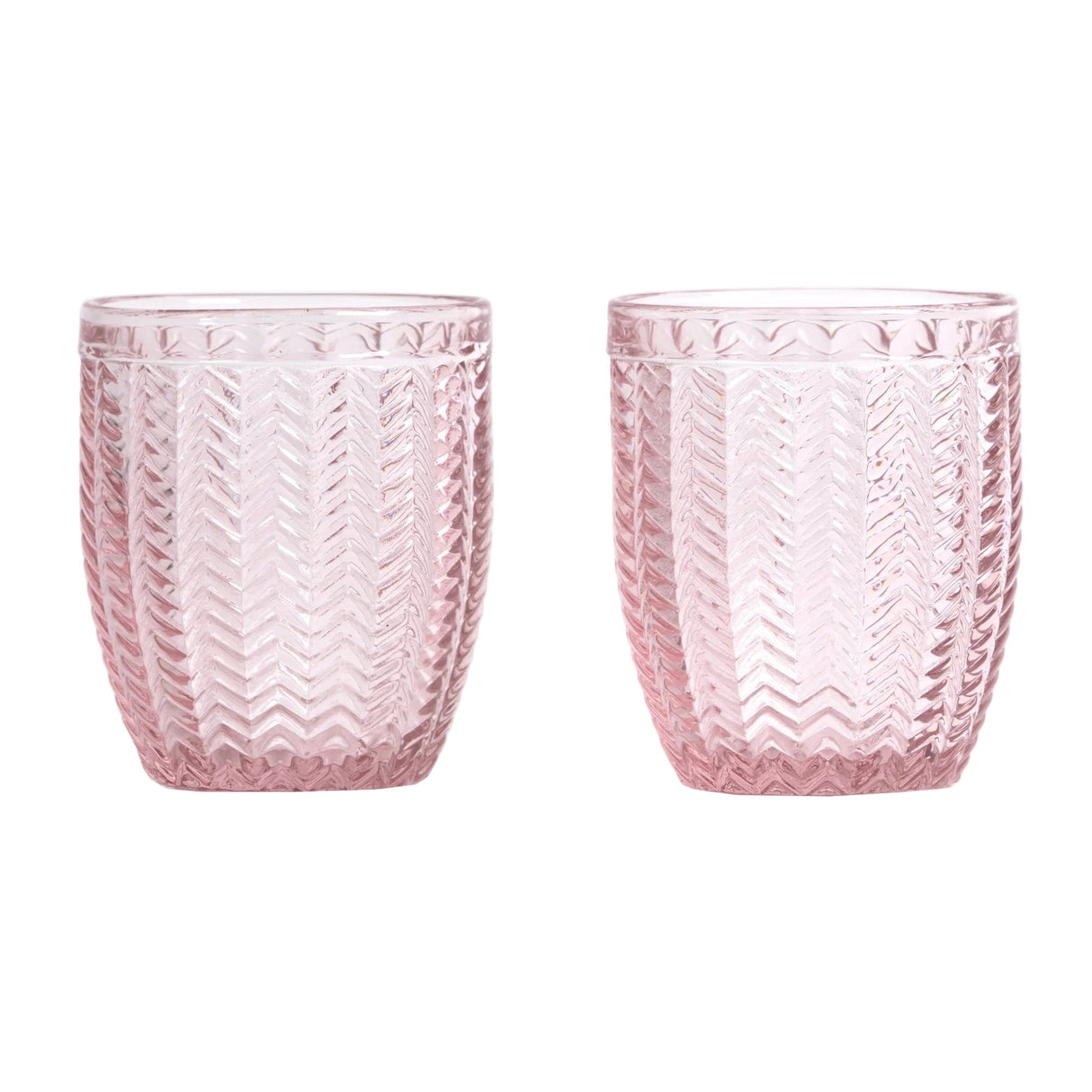 Carla vannglass 2 stk rosa
