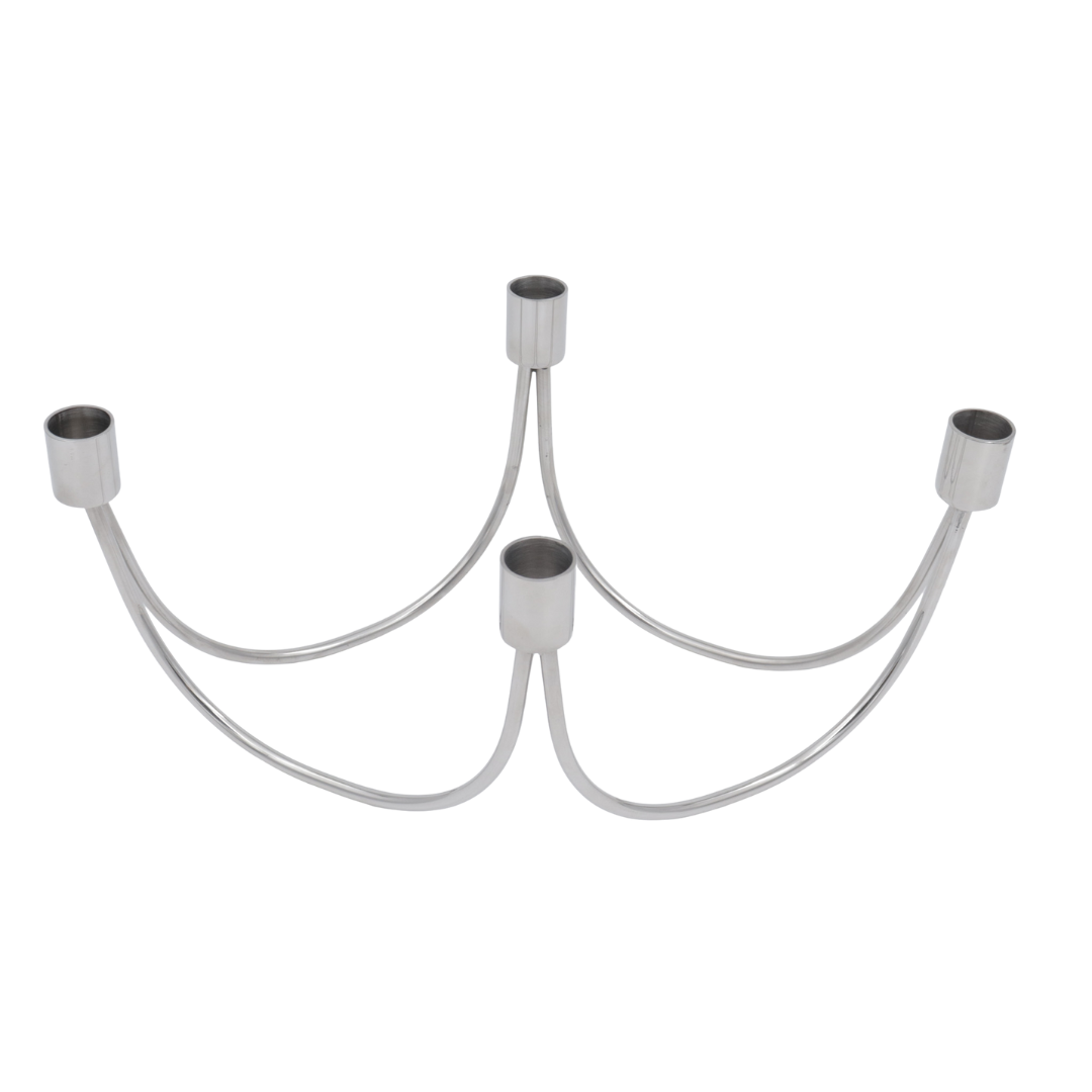 Wilson Silver lysestake for 4 lys