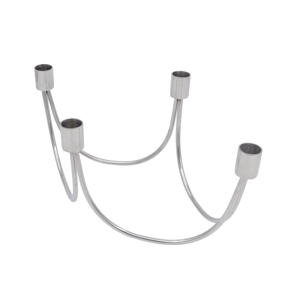 Wilson Silver lysestake for 4 lys