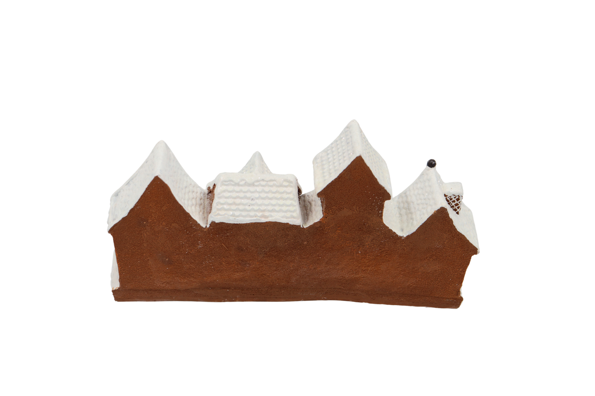 Gingerbread landsby m/LED lys
