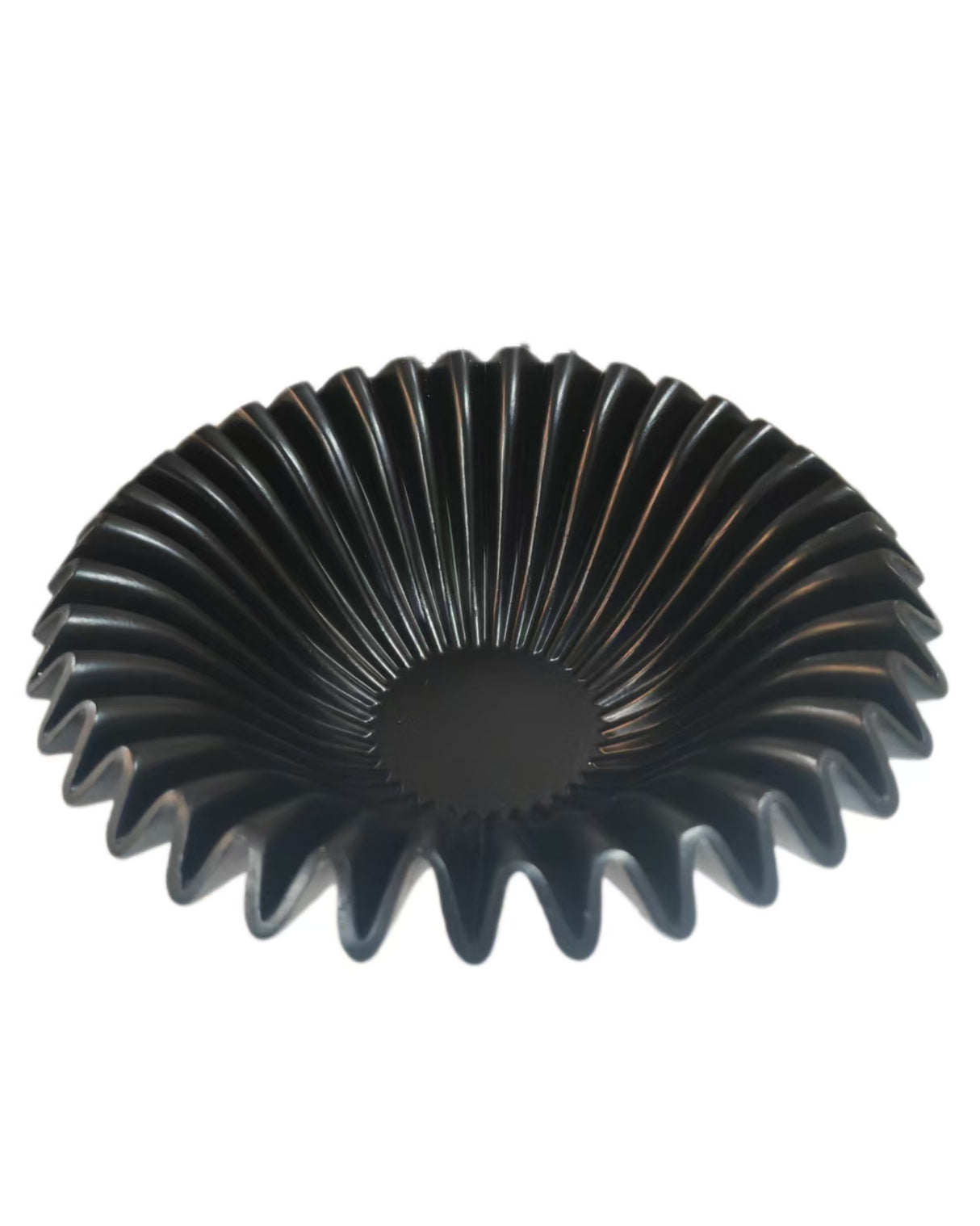 Black Ribbed skål liten