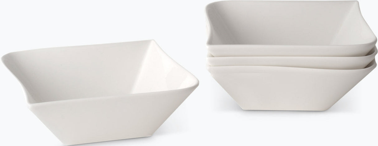 Hvit Lilje skål liten 4 stk