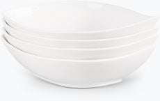 Hvit Lilje oval frokostskål 4 stk