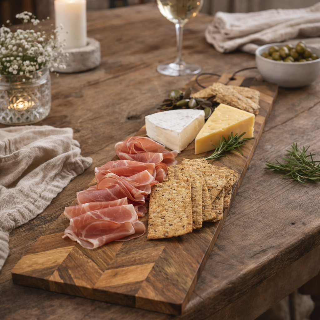 Vintage chevron fjøl 20x65 cm