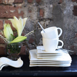 Hvit Lilje saucer 4 pcs