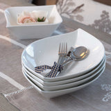 Hvit Lilje oval tallerken 4 stk