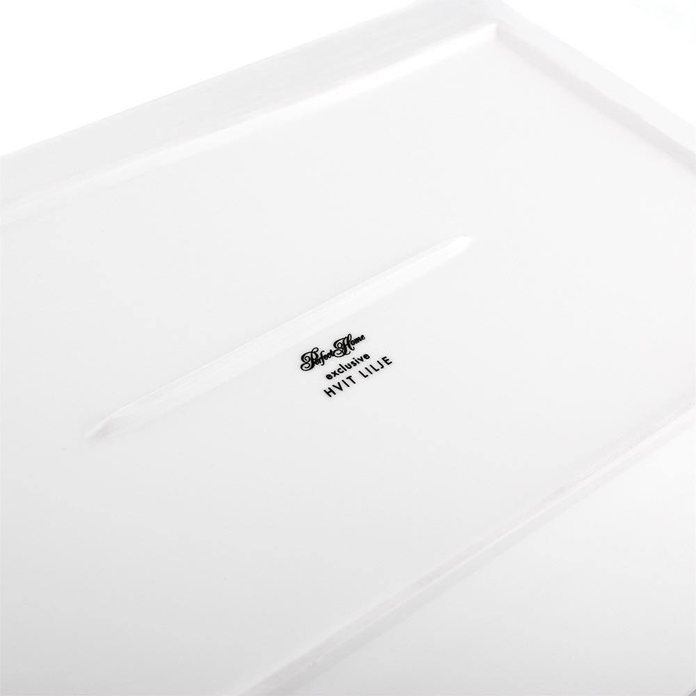 Hvit Lilje serveringsfat sett à 2