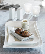 Hvit Lilje serveringsfat sett à 2