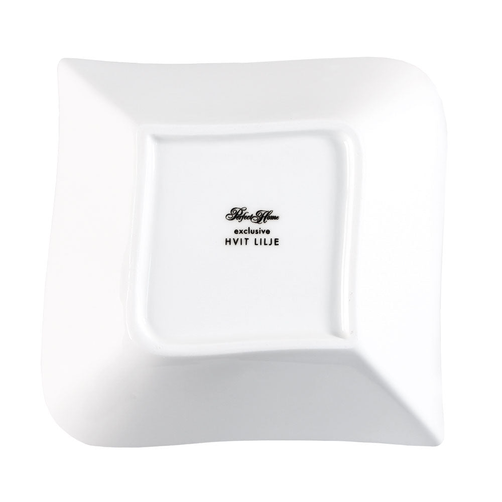 Hvit Lilje skål liten 4 stk