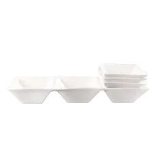 Hvit Lilje tredelt skål og 3 små skåler