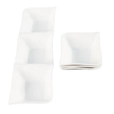 Hvit Lilje tredelt skål og 3 små skåler