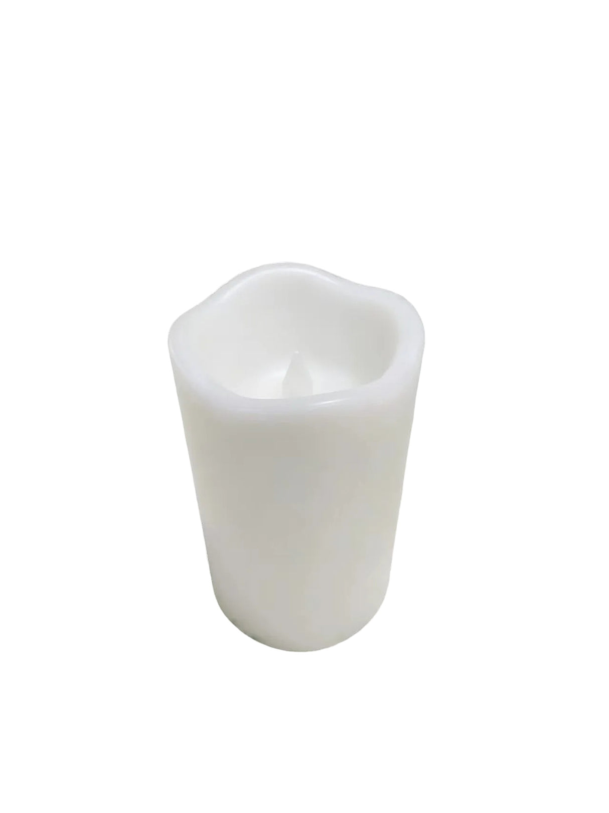 Candela Outdoor kubbelys m/smeltet effekt hvit 12 cm