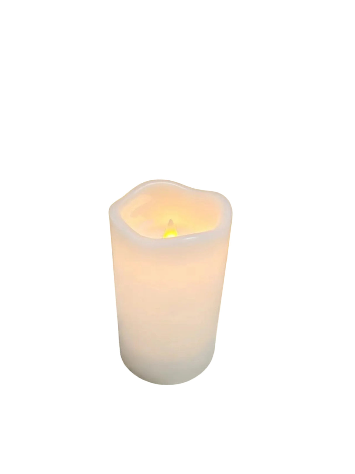 Candela Outdoor kubbelys m/smeltet effekt hvit 12 cm