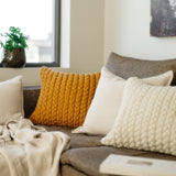 Ava Mustard cushion cover 50x50 cm