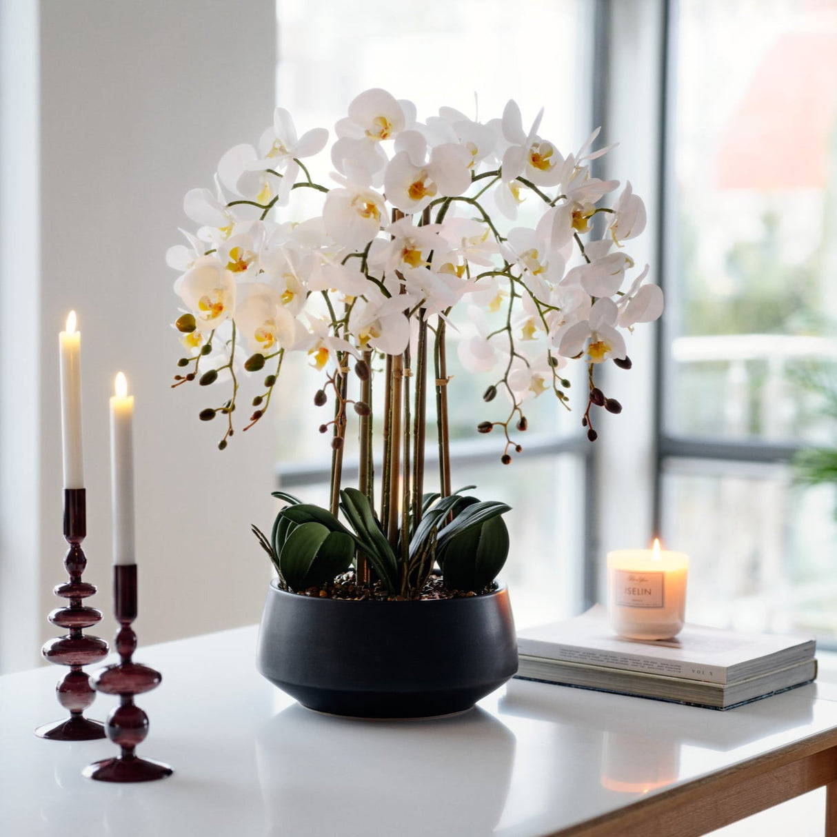 Orchid hvit 73 cm