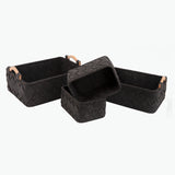 Zermatt oppbevaringskurv koksgrå sett à 4