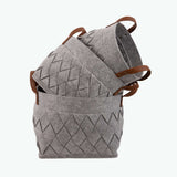 Zermatt oppbevaringskurv lys grå sett à 3