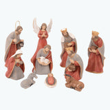 Bethlehem julekrybbe rød/grå