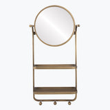 Belmond mirror with shelves and hooks
