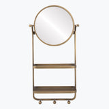 Belmond mirror with shelves and hooks