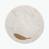 White Marble serveringsbrett med svingfunksjon