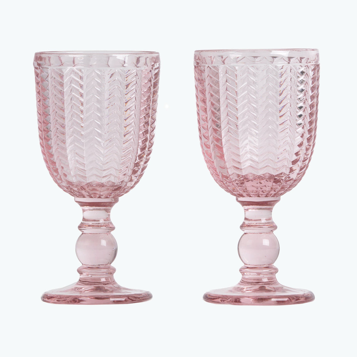 Carla vinglass 2 stk rosa