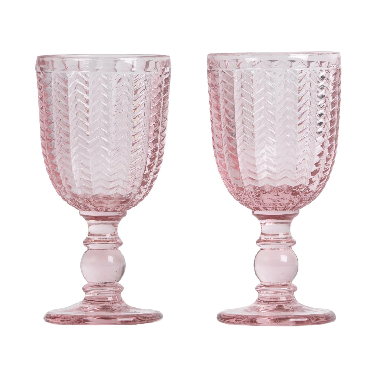 Carla vinglass 2 stk rosa