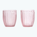 Carla vannglass 2 stk rosa