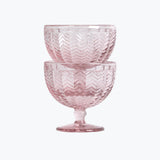 Carla dessertskål 2 stk rosa