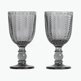 Carla wine glasses 2-pack grey