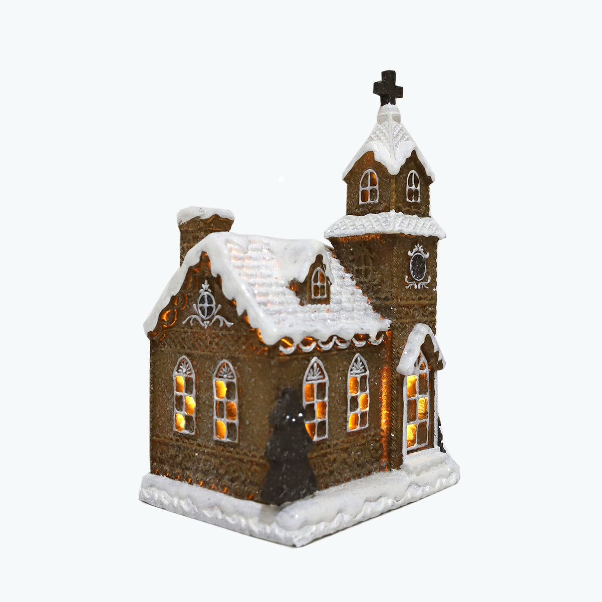 Gingerbread kirke m/LED lys