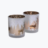 Winter Deer telysholder 2 stk