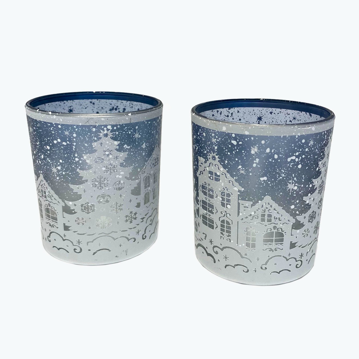 Winter Village telysholder 2 stk