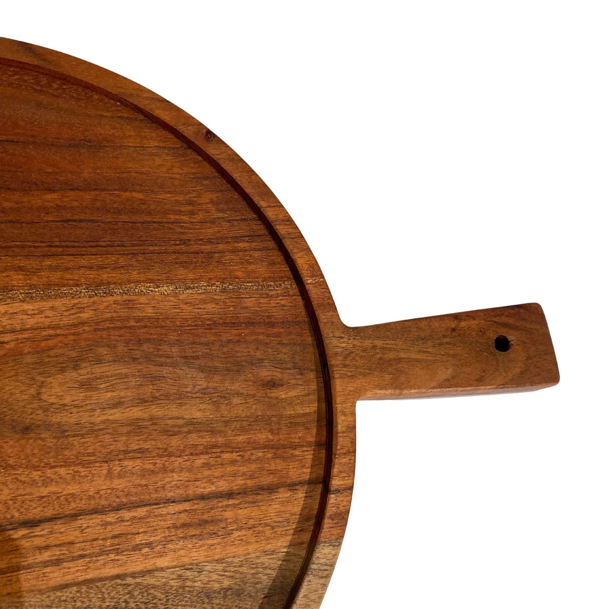 Vintage rund serveringsfjøl 30x40 cm