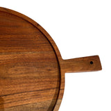 Vintage rund serveringsfjøl 30x40 cm