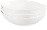 Hvit Lilje oval frokostskål 4 stk