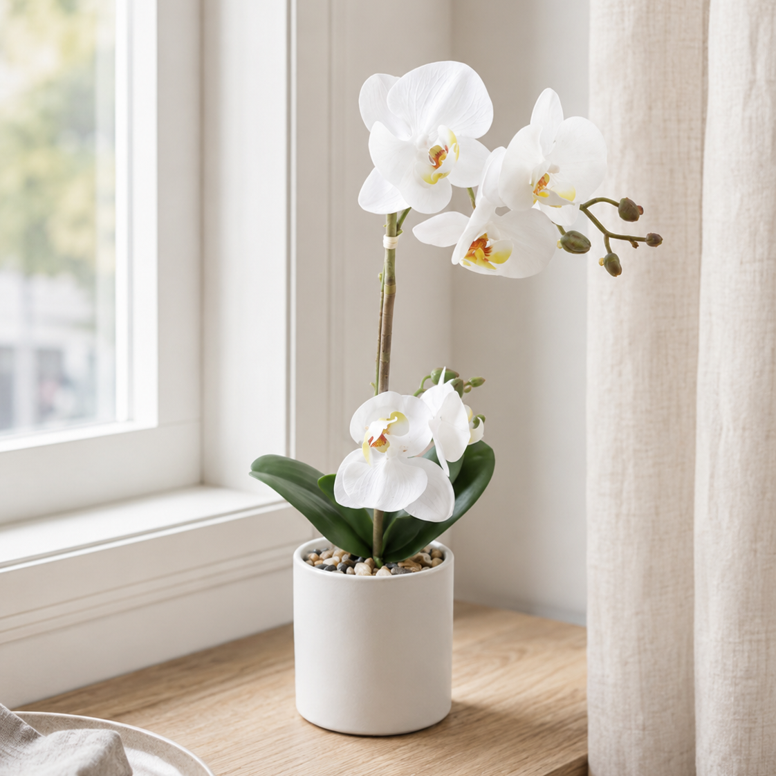 Orchid hvit 35 cm
