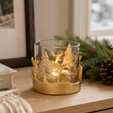 Golden Reindeer telysholder