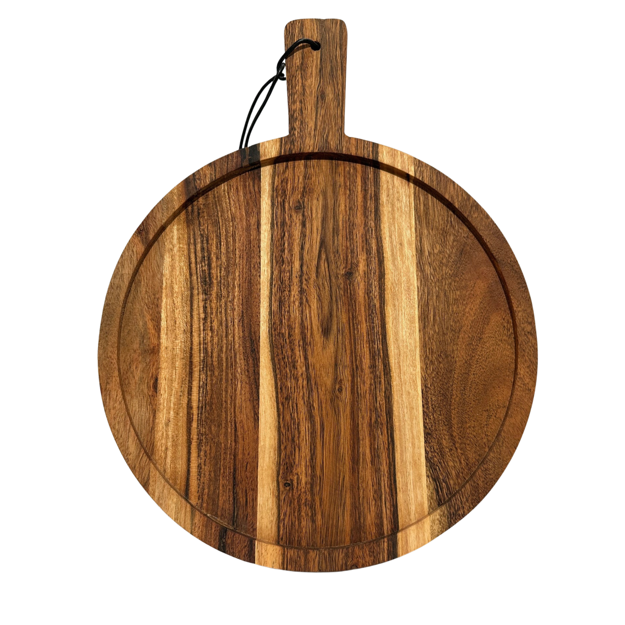 Vintage rund serveringsfjøl 30x40 cm