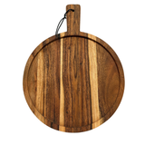 Vintage rund serveringsfjøl 30x40 cm