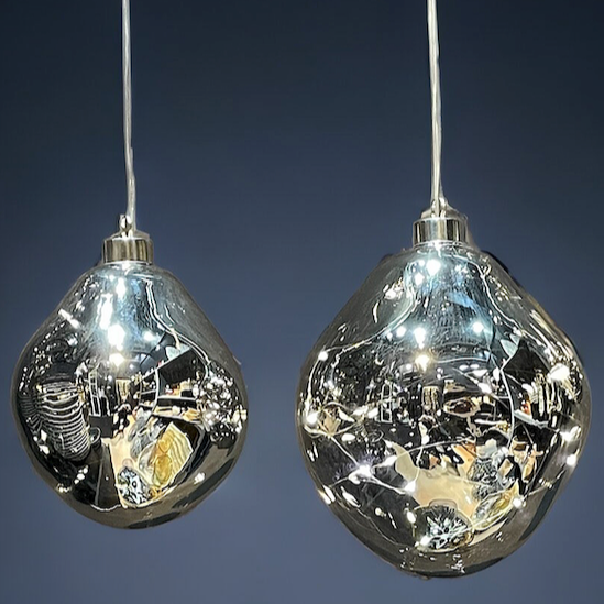 Ariel Silver lysdekor 12 cm