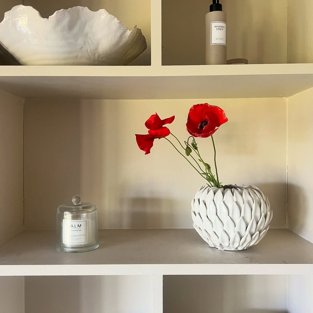 Peony White vase