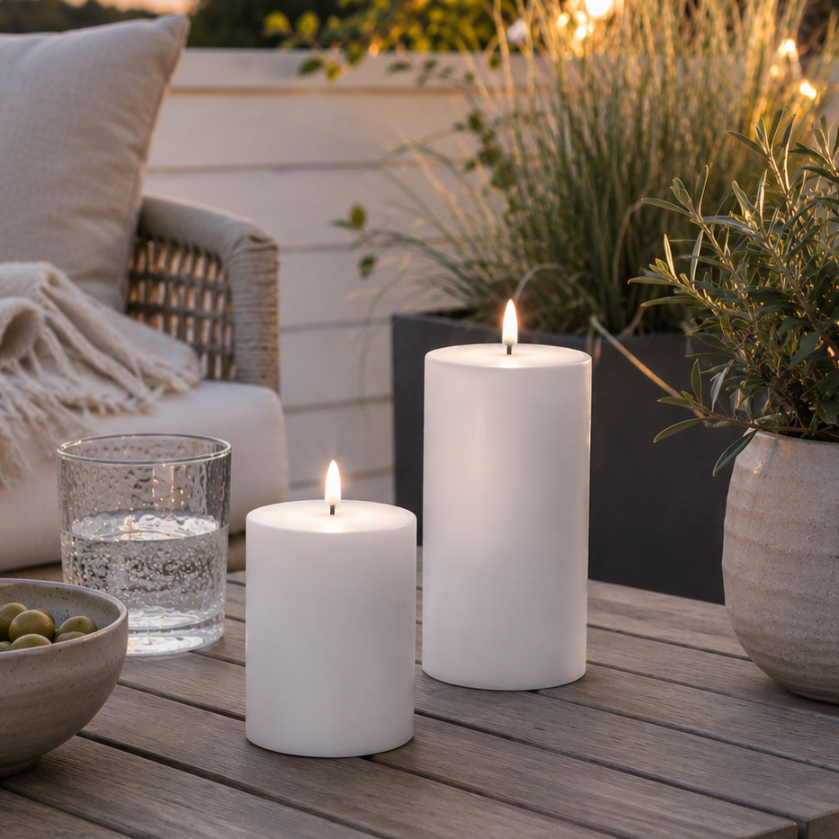 Candela Outdoor kubbelys hvit 15 cm