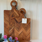 Vintage chevron fjøl 25x50 cm