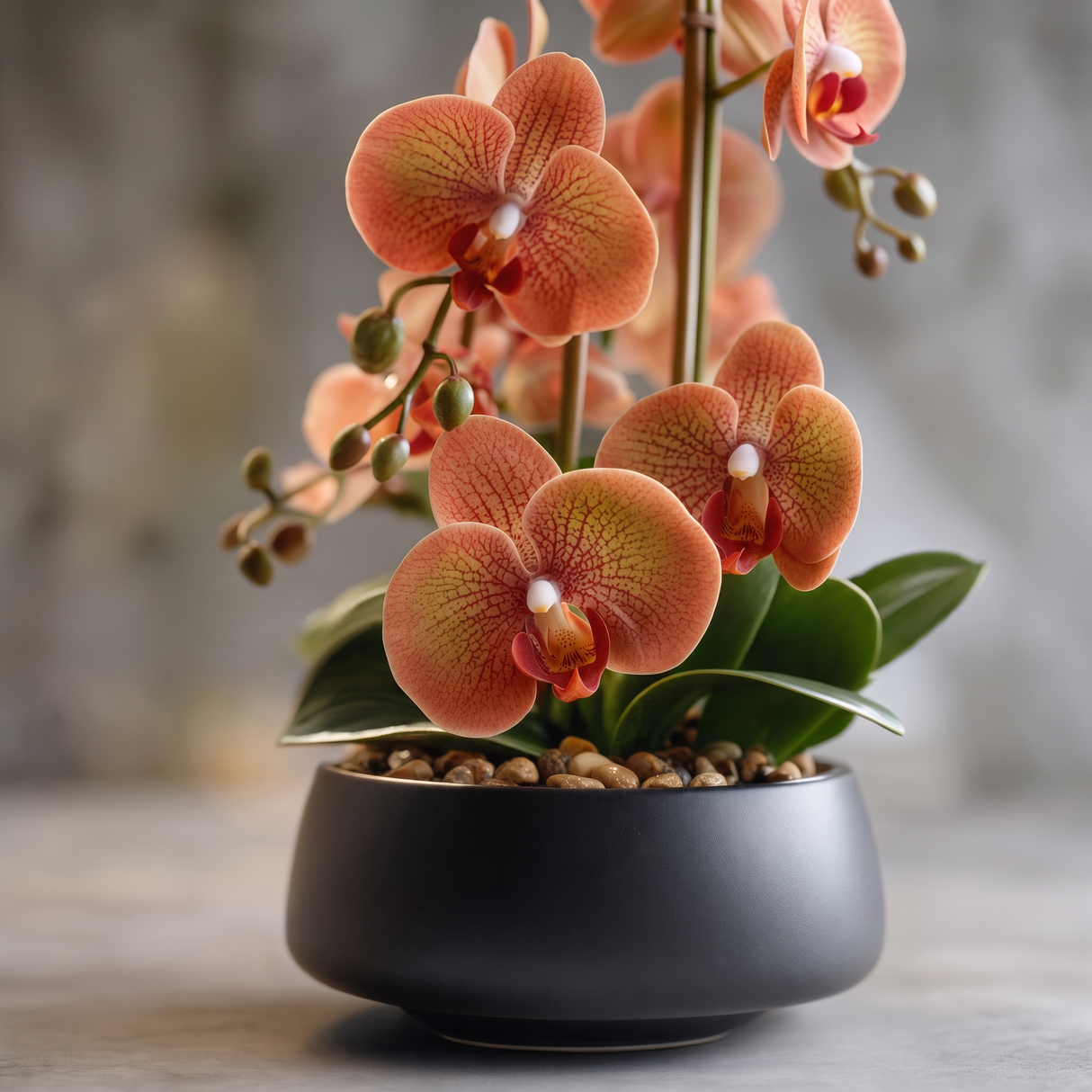 Orchid brown/burgundy 47 cm