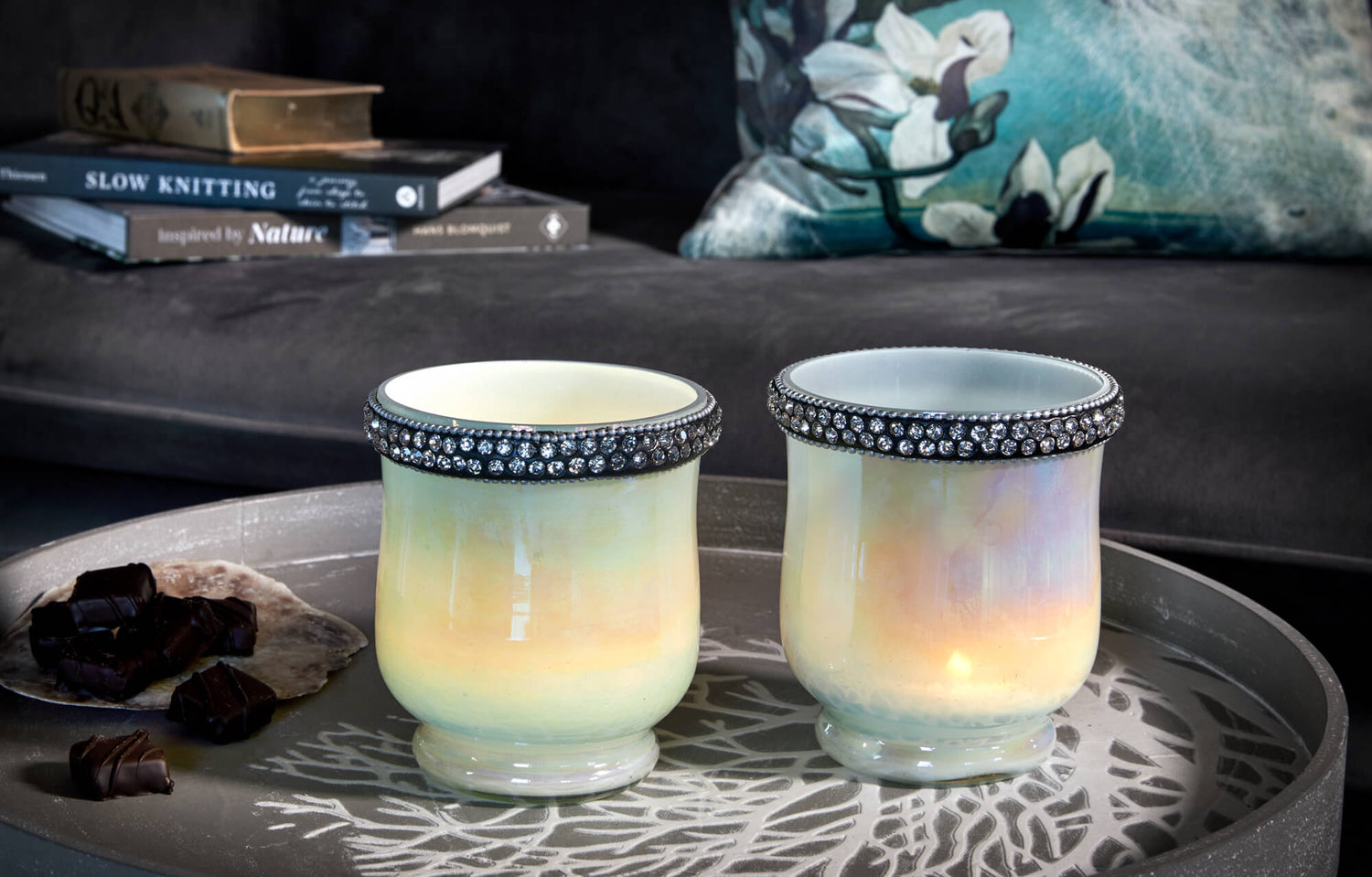 Sweet Candy mint telysholder 2 stk