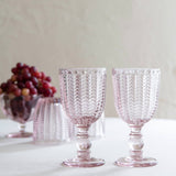 Carla vinglass 2 stk rosa